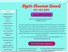 Tablet Screenshot of mysticmountainkennels.com